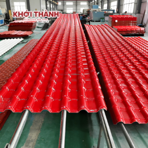 Ngói Nhựa PVC/ASA Màu Đỏ Đô Khởi Thành