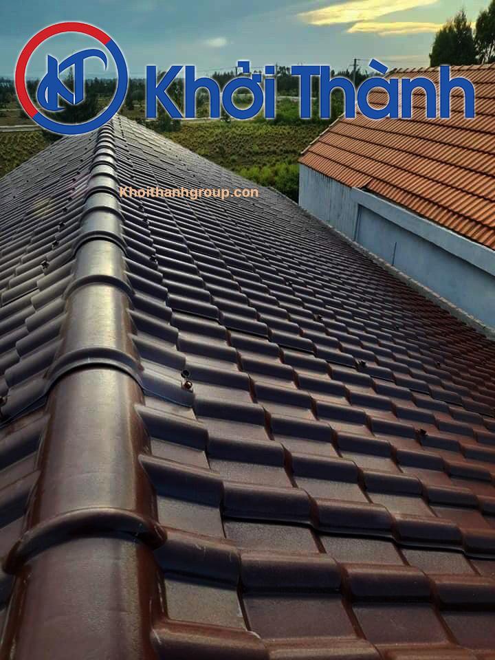 Ngói nhựa nâu Socola pvc/asa Ngói nhựa nâu Socola pvc/asa