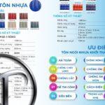 Thông số kỹ thuật chi tiết từng lớp của tôn nhựa ASA 5 sóng vuông