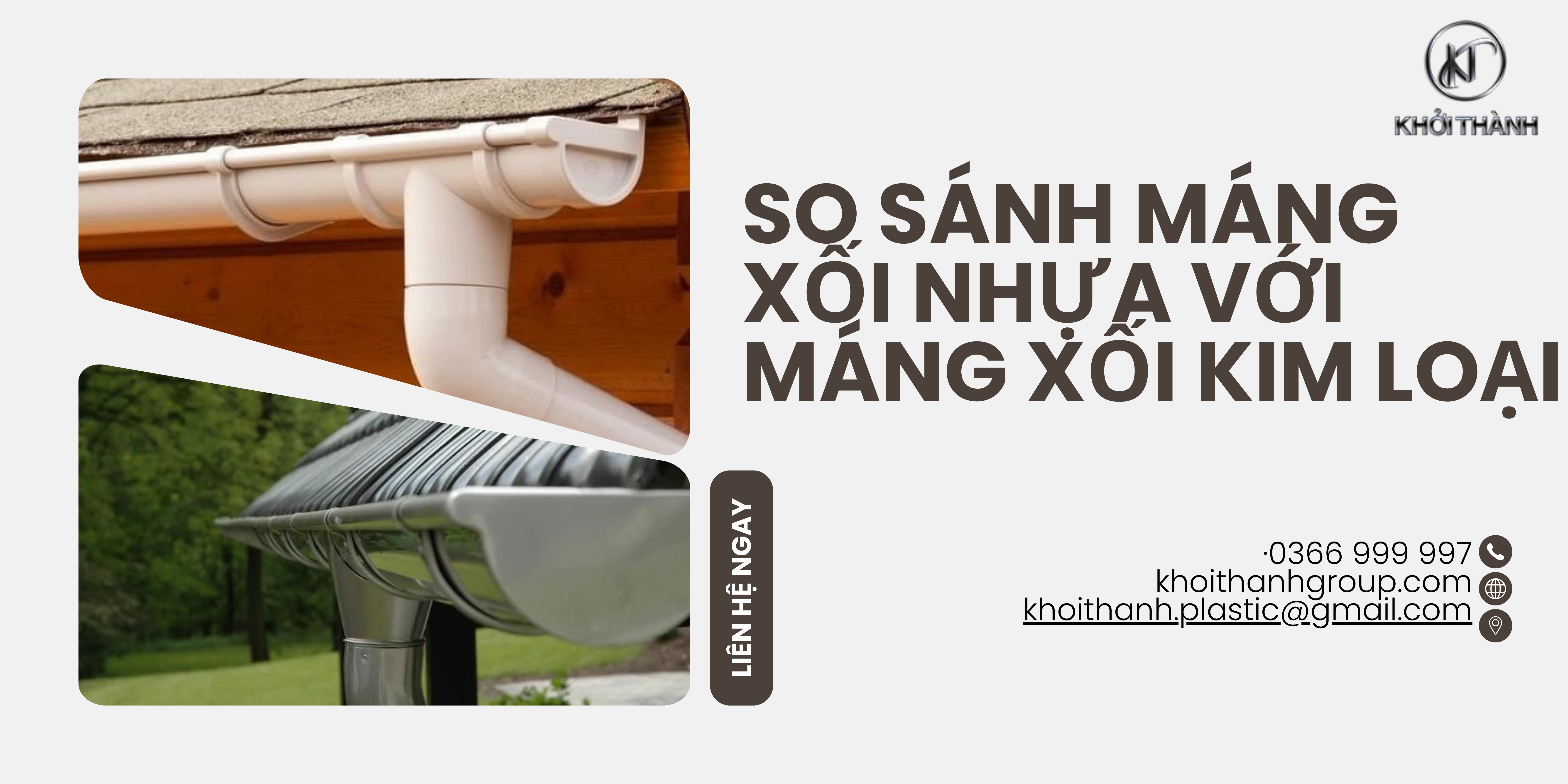 So sánh máng xối nhựa với máng xối kim loại