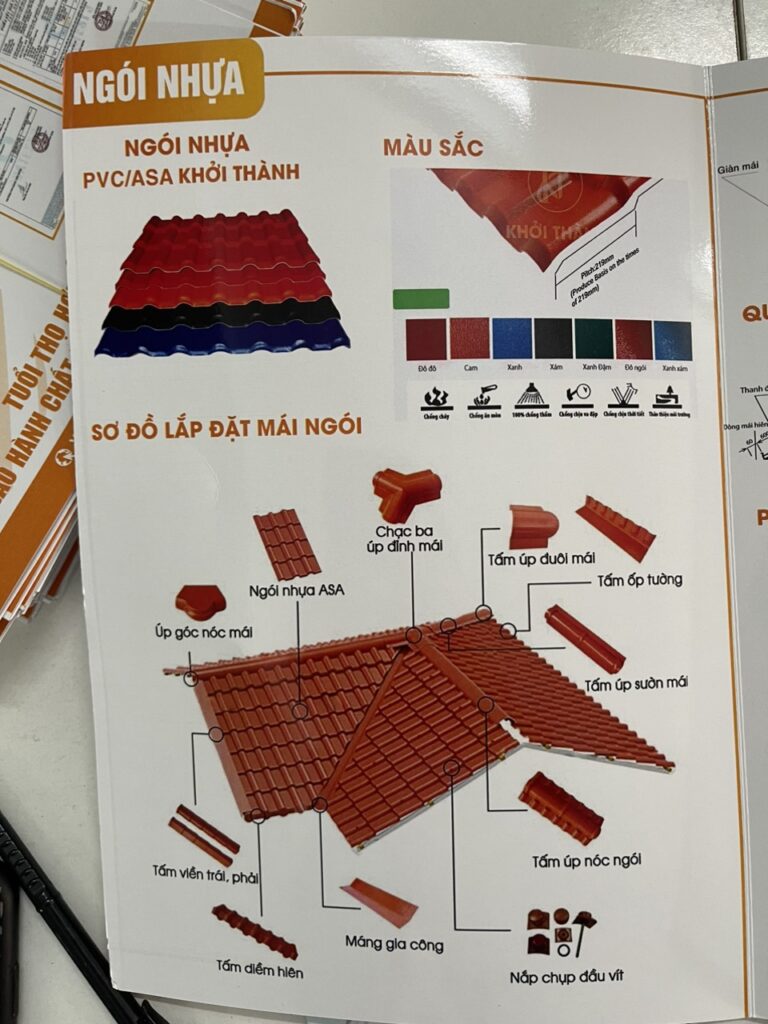 màu sắc tôn nhựa 4 lớp ASA 