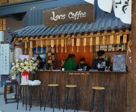 quán cafe với Ngói Nhựa Âm Dương