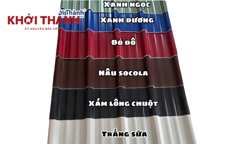 Ưu điểm vượt trội của tôn nhựa pvc là đa dạng mẫu mã và màu sắc.