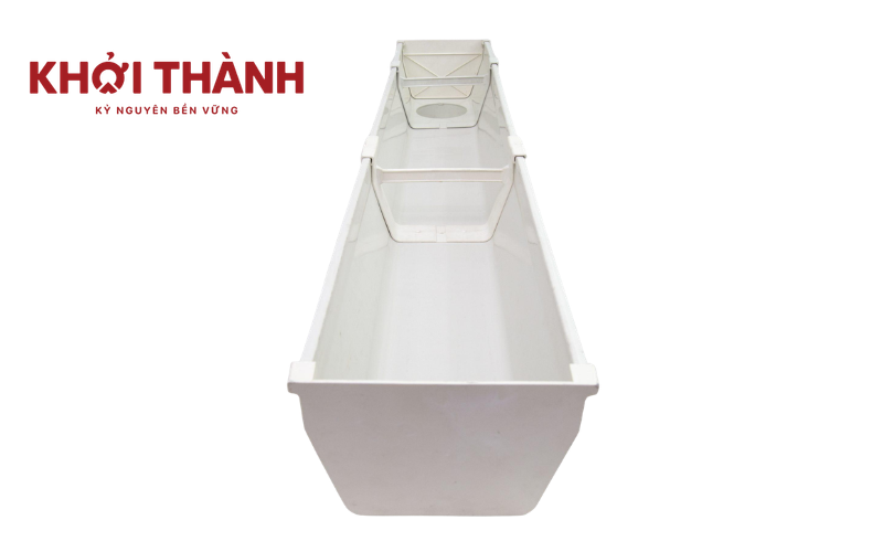 Máng xối nhựa Khởi Thành bền bỉ theo thời gian chống ăn mòn.