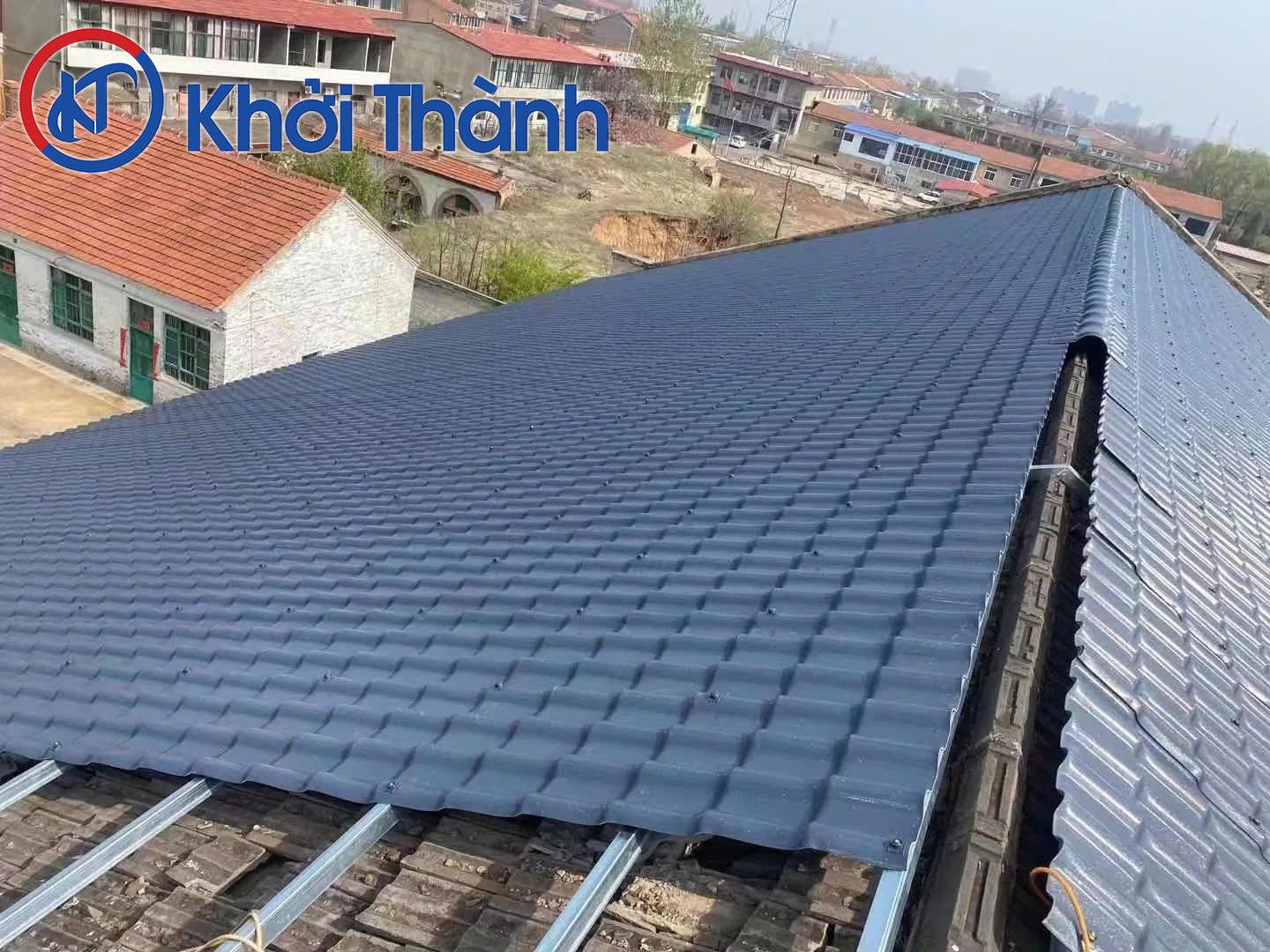 Tôn ngói nhựa xanh xám Khởi Thành