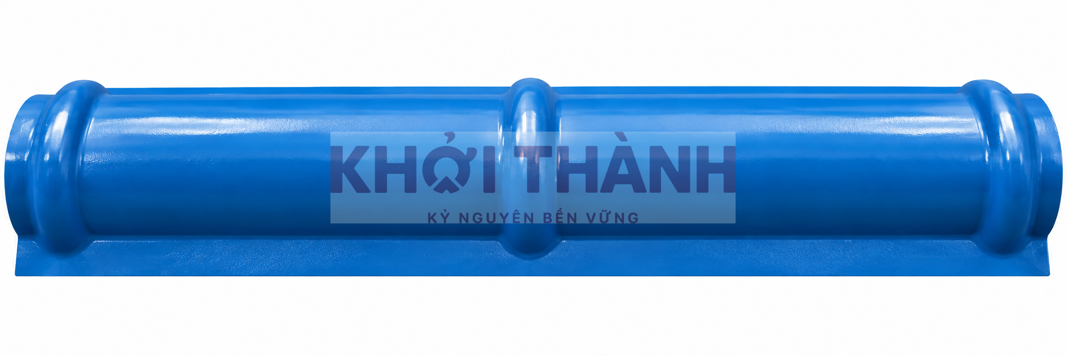 Tấm ốp sườn ngói theo catalogue Khởi Thành – minh họa màu xanh