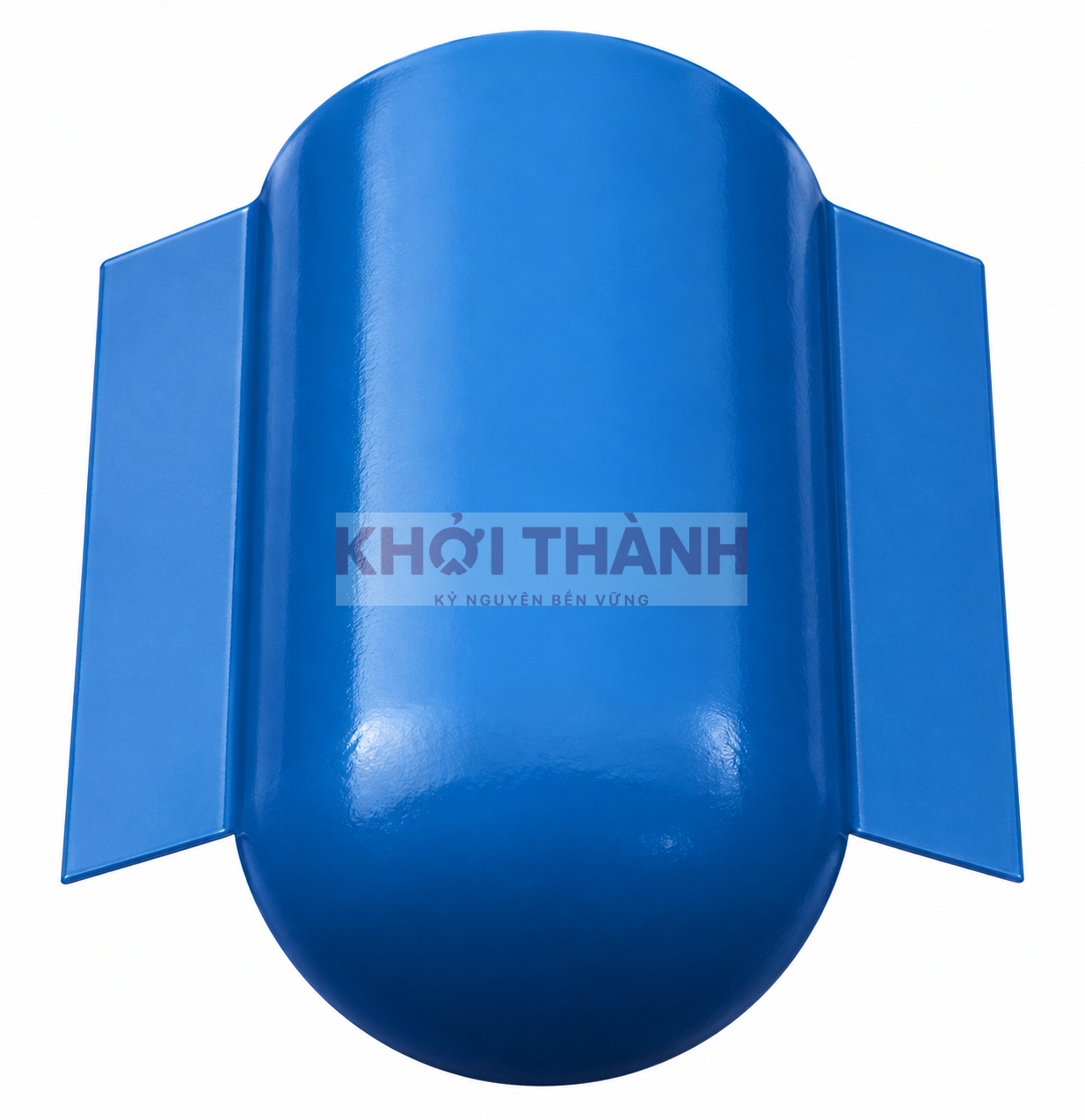 Tấm úp đuôi mái theo catalogue Khởi Thành – minh họa màu xanh