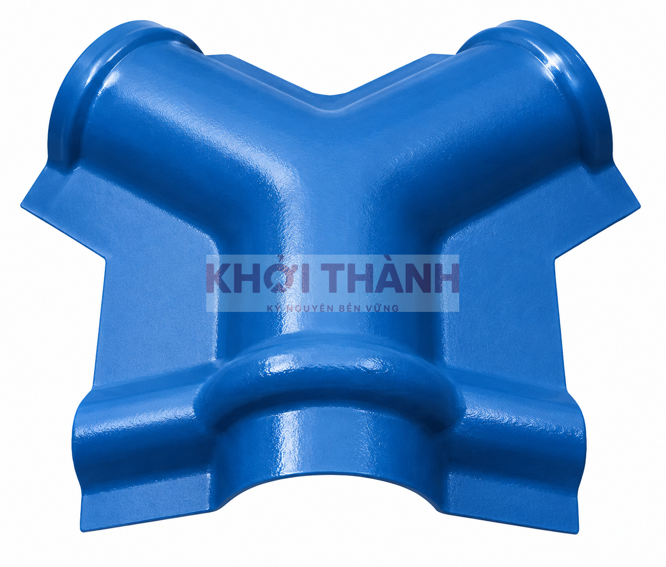 Tấm chạc 3 ngói theo catalogue Khởi Thành – minh họa màu xanh