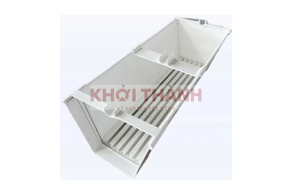 Máng trồng cây nhựa có rãnh và bộ thoát nước