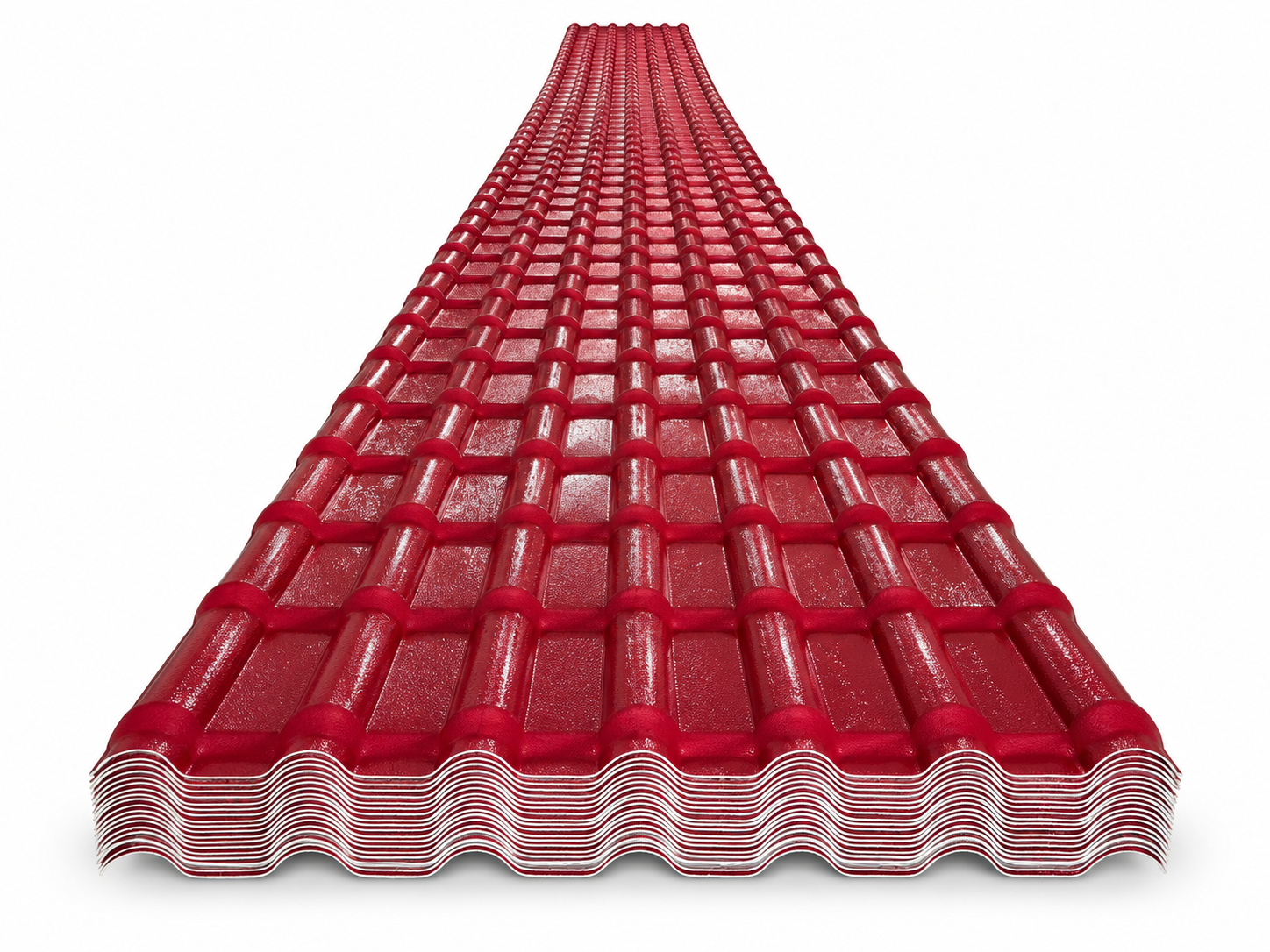 Ngói nhựa PVC/ASA đỏ đô, tấm dài – ảnh minh họa Khởi Thành