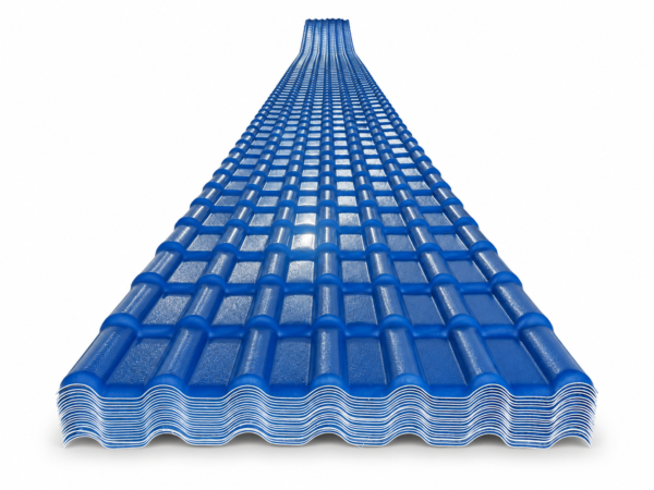 Ngói nhựa PVC/ASA xanh dương, tấm dài – ảnh minh họa Khởi Thành