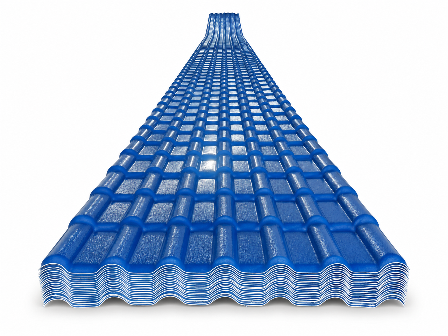 Ngói nhựa PVC/ASA xanh dương, tấm dài – ảnh minh họa Khởi Thành