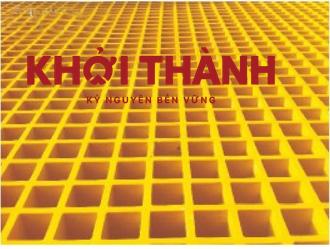 Tấm sàn FRP grating ô lưới màu vàng trong catalogue Khởi Thành