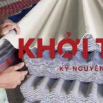 Mẫu tôn nhựa 3 sóng được giới thiệu tại nhà máy Khởi Thành; hình ảnh thể hiện sản phẩm trước khi lắp đặt.