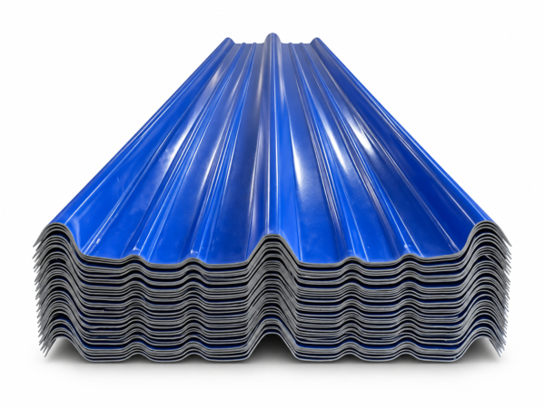 Tôn nhựa PVC/ASA 3 sóng xanh – ảnh minh họa Khởi Thành