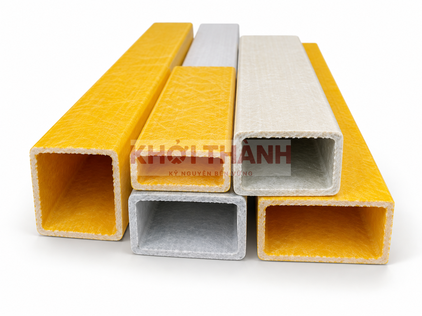 Thanh hộp chữ nhật composite FRP được giới thiệu trong catalogue Khởi Thành